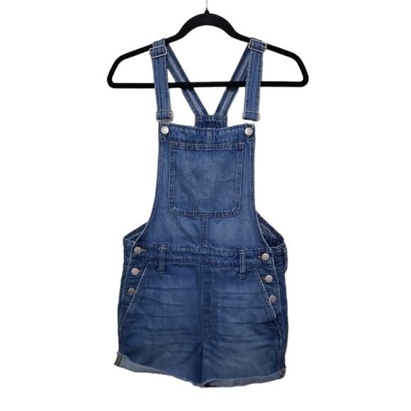 MADEWELL Adirondack Short Overalls in Denville Wash, Size S - Picture 6 of 15